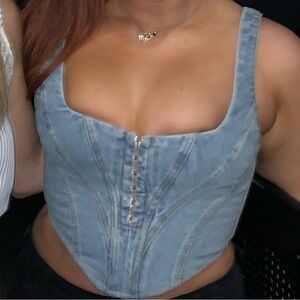 House of CB denim corset